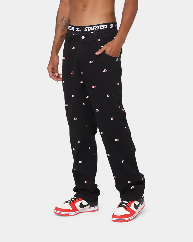 Starter Star Gazer Relaxed Chino Pants Black 1