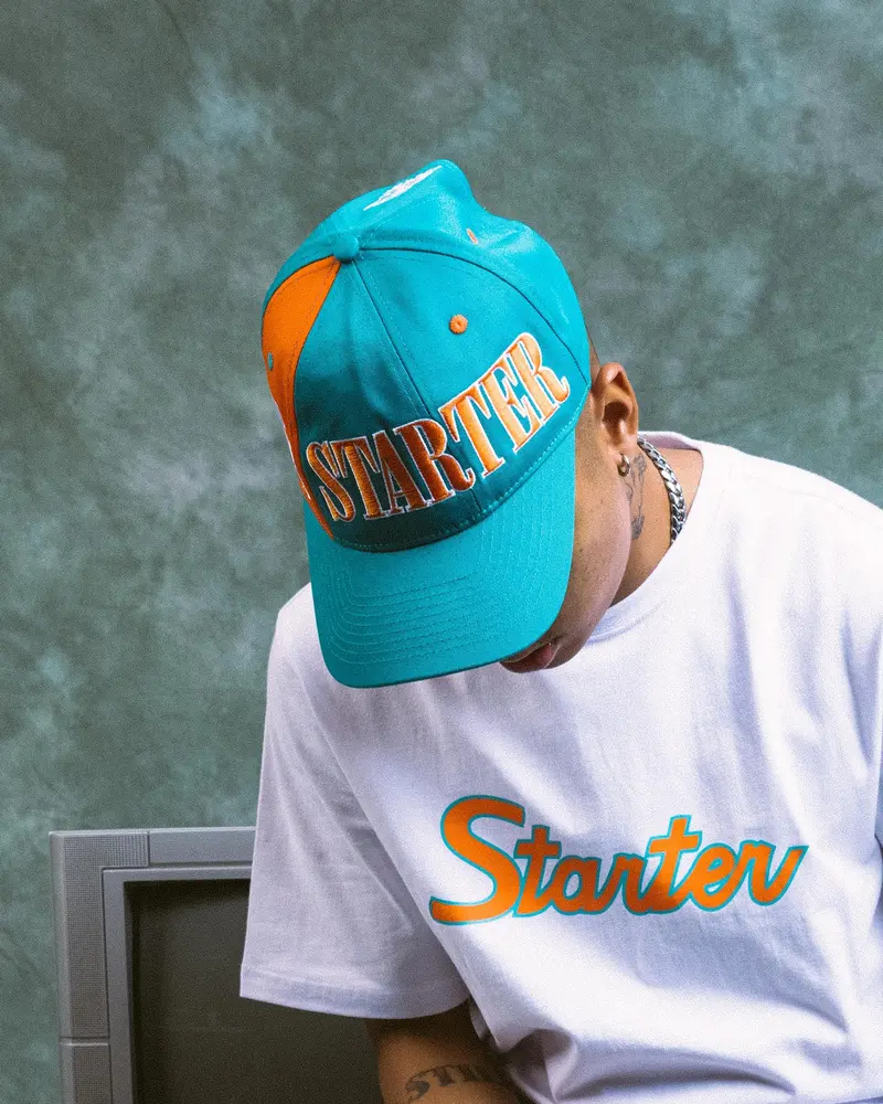 Starter Tall Boy Tri Power Snapback Teal/Orange 1