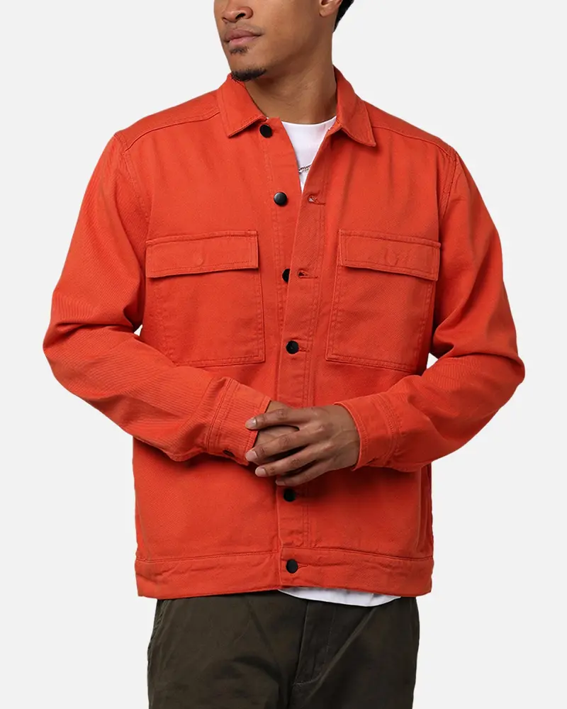 Students Golf Kerwood Twill Work Jacket Orange 1