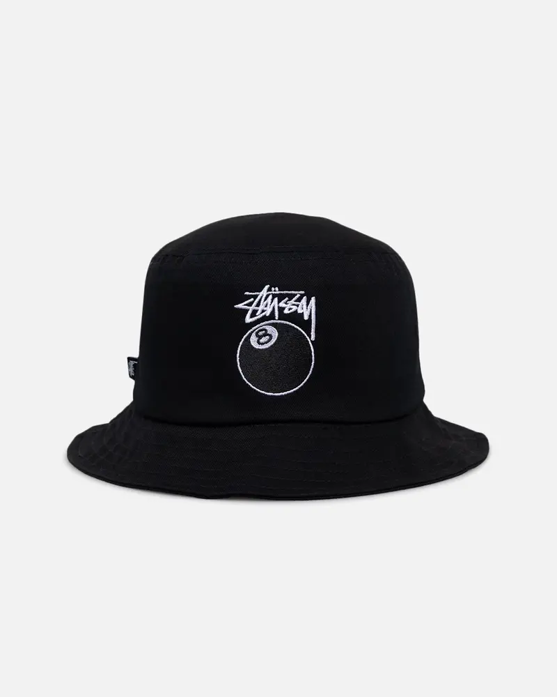 Stussy 8 Ball Bucket Hat Black 1