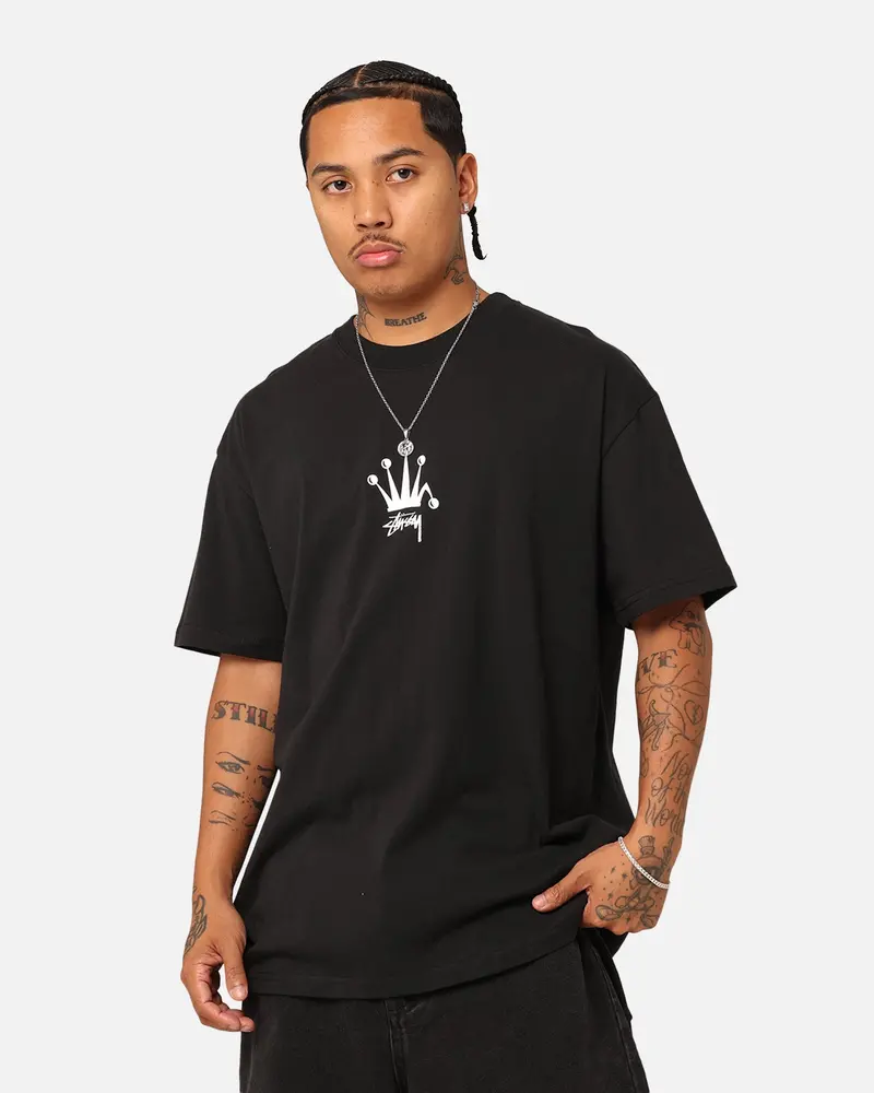 Stussy Crown Chest T-Shirt Black 1