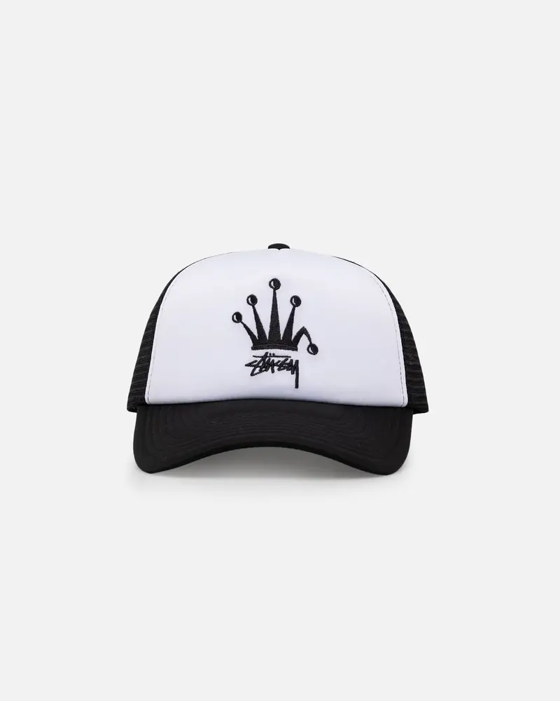 Stussy Crown Stock Trucker Cap Black 1