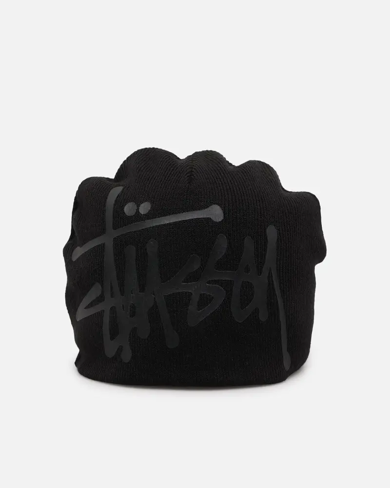 Stüssy Debossed Stock Skull Cap Beanie Black 1