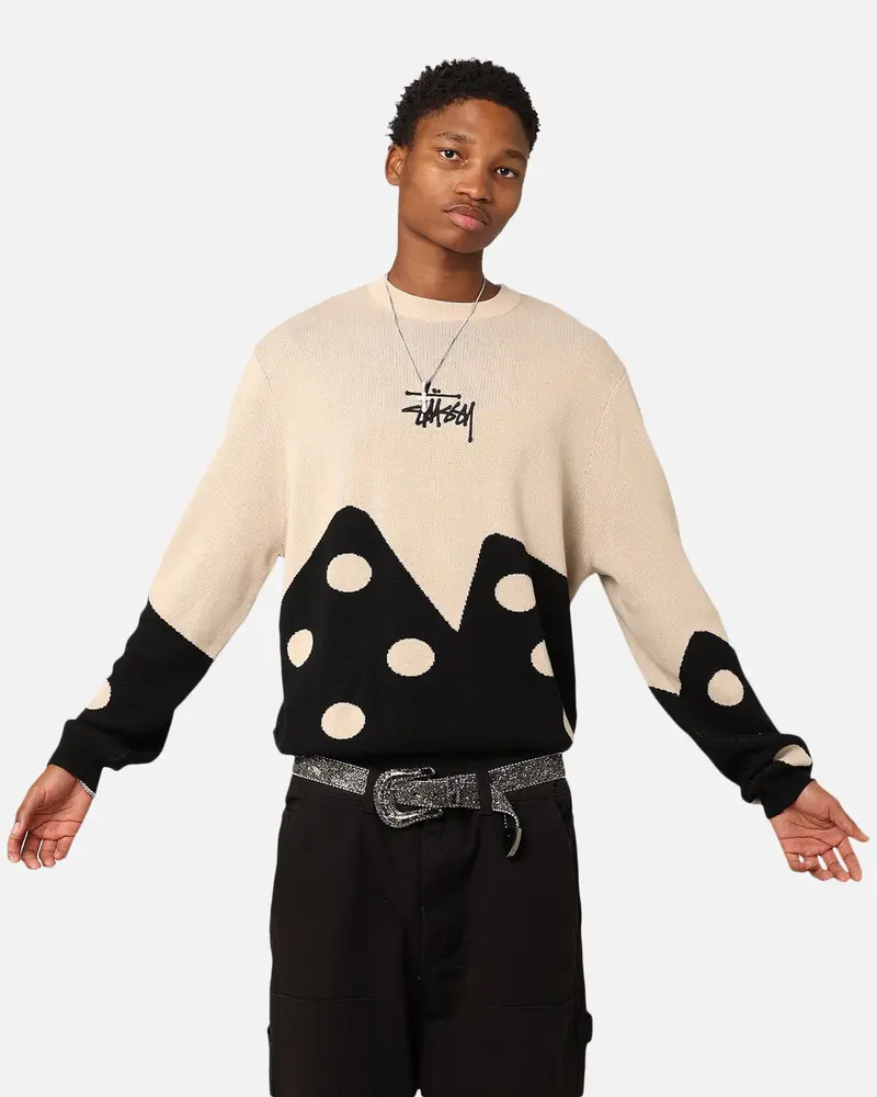Stüssy Dice Sweater Natural 1