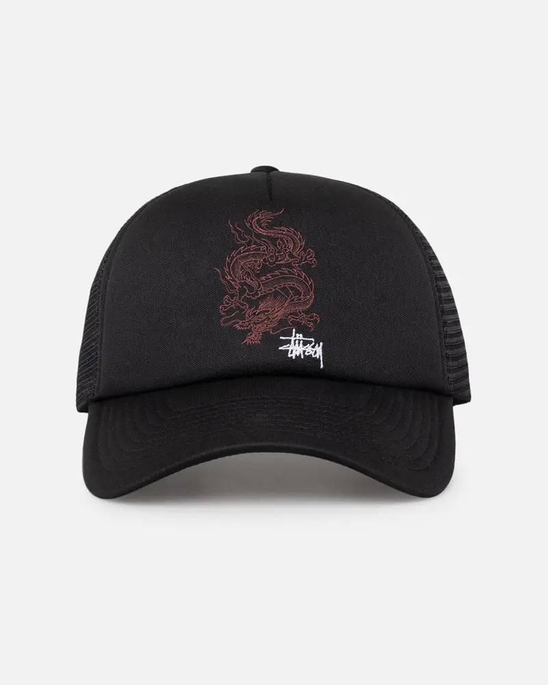 Stüssy Dragon Trucker Snapback Pigment Black 1