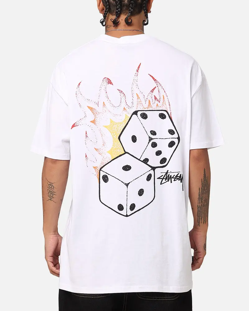Stussy Fire Dice T-Shirt White 1