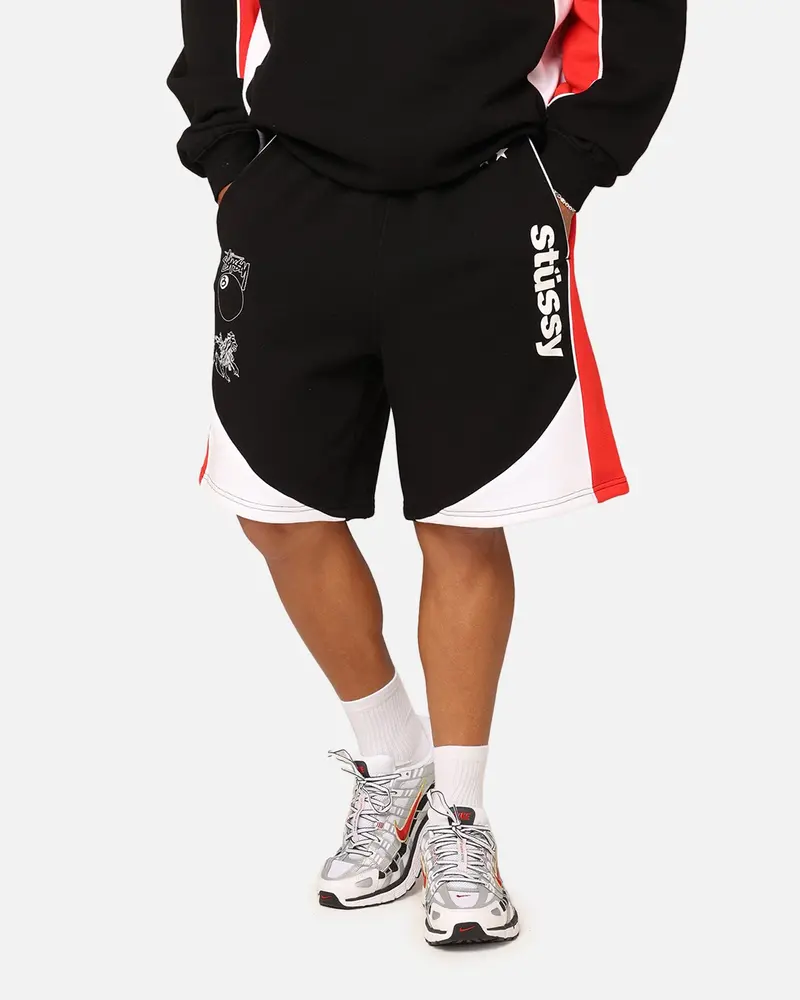 Stussy Football Panelled Shorts Black 1