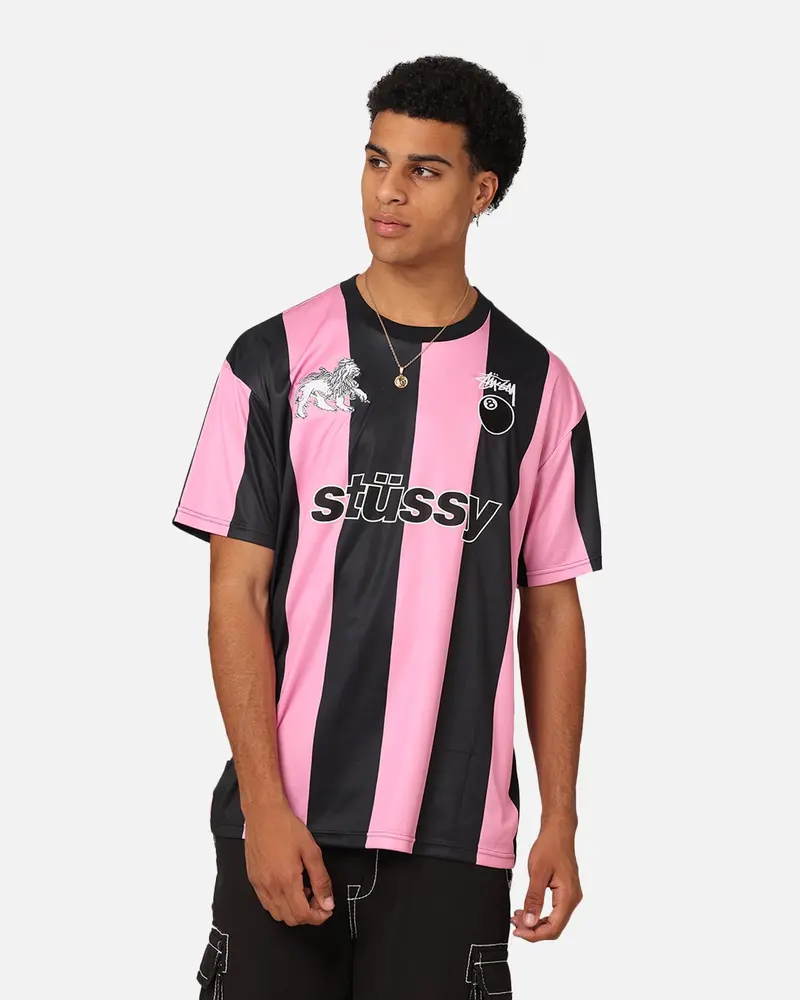 Stussy Football T-Shirt Black/Pink 1
