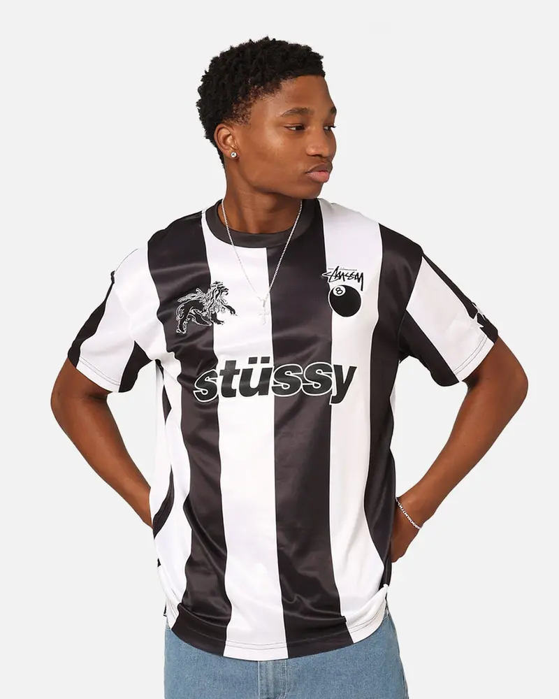 Stussy Football T-Shirt Black/White 1