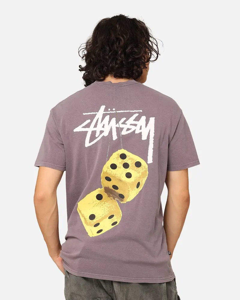 Stüssy Fuzzy Dice T-Shirt Pigment Mauve 1