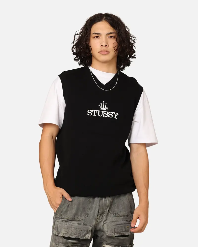 Stüssy Glamour Knit Vest Black 1