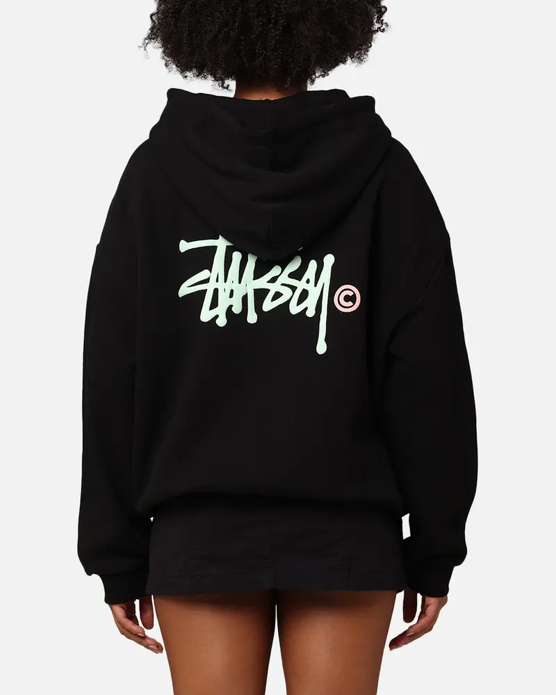 Stussy Graffiti Lcb Full Zip Hoodie Pigment Black 1
