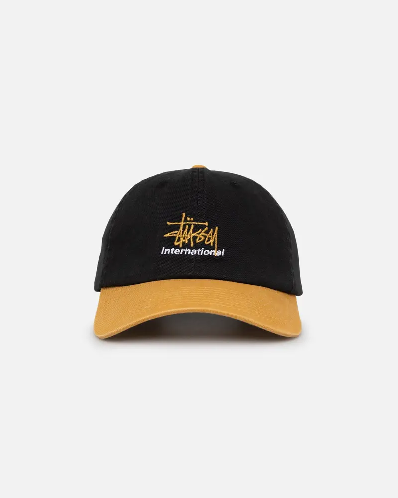 Stussy International Low Pro Cap Black/Gold 1