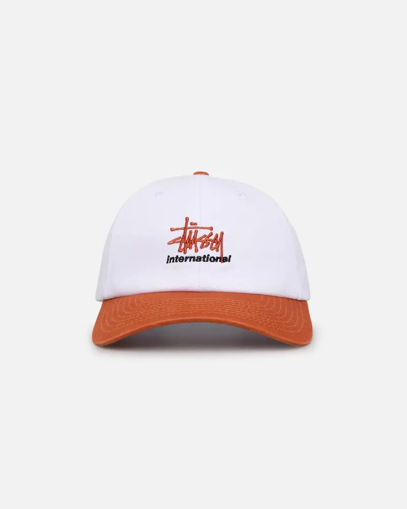Stussy International Low Pro Cap Terracotta/White 1