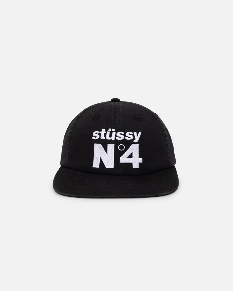 Stussy No. 4 Low Pro Cap Black 1