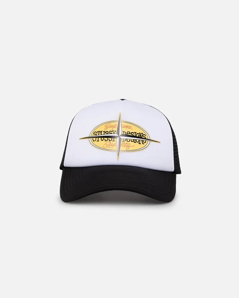Stussy Points Trucker Cap White 1