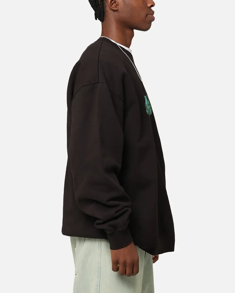 Stüssy Race Car Fleece Crewneck Pigment Black 4