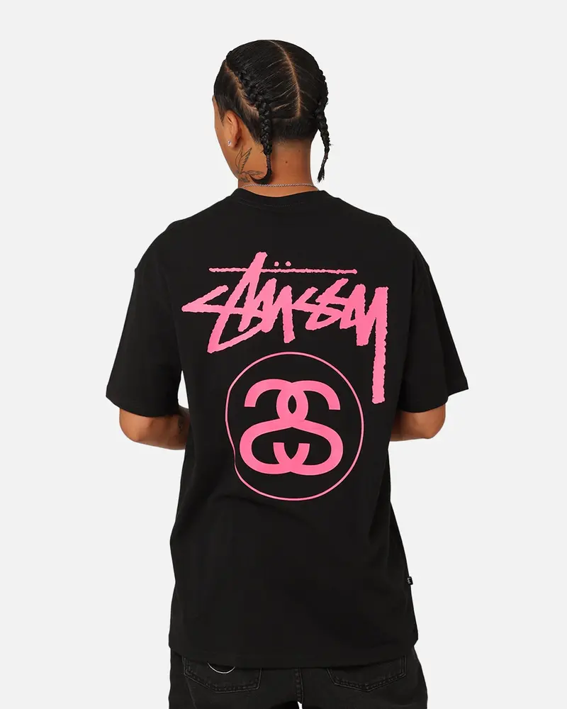 Stussy Ss Link T-Shirt Black/Pink 1