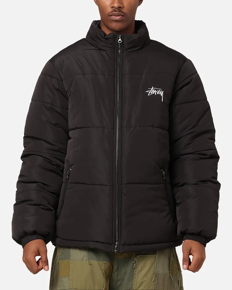 Stussy Stock 8 Ball Puffer Jacket Black 1