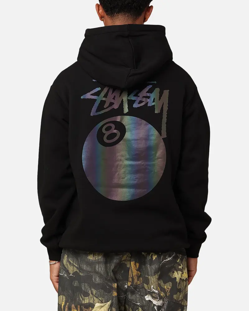 Stussy Uv 8 Ball Fleece Hoodie Black 1