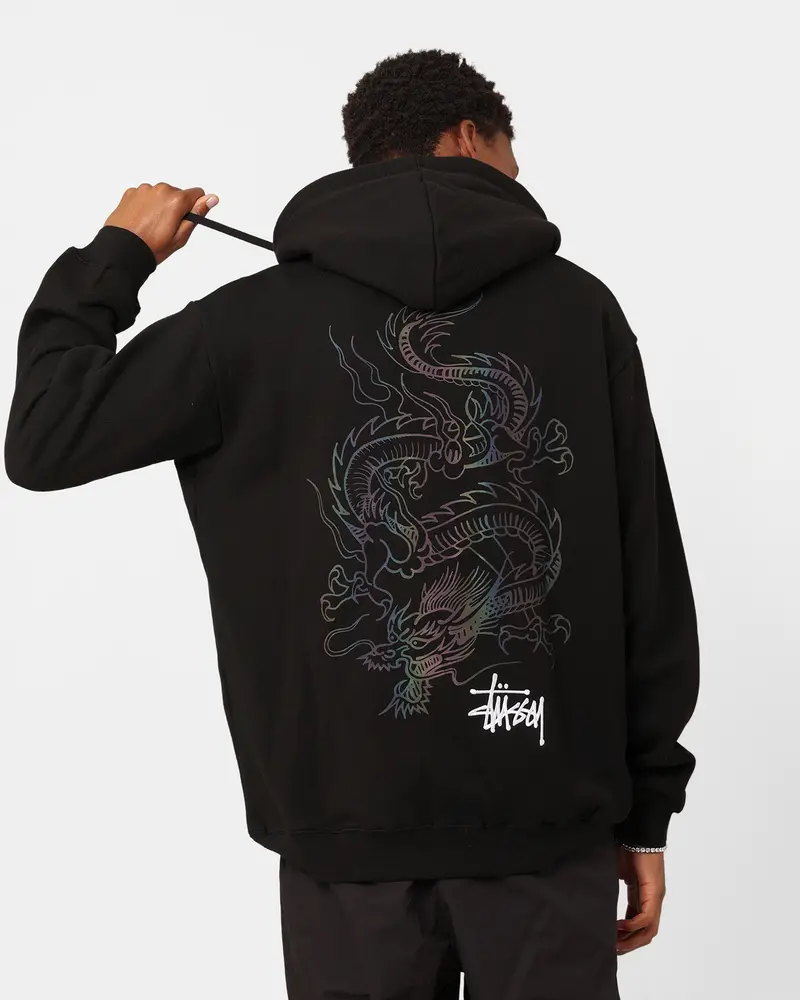 Stüssy Uv Dragon Hoodie Pigment Black 1