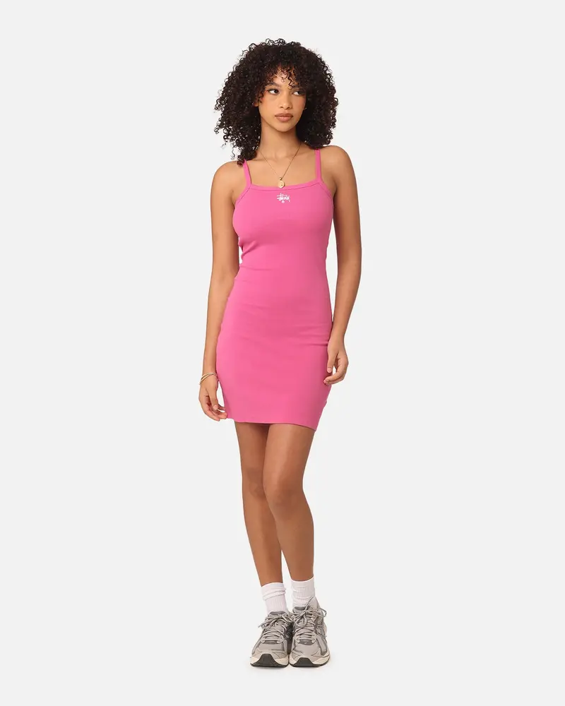 Stussy Women's Graffiti Rib Dress Berry 1