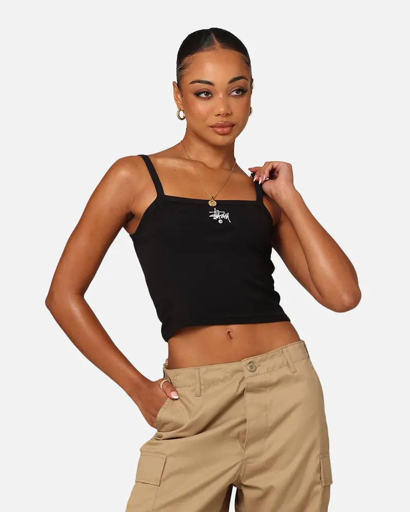 Stussy Women's Graffiti Rib Singlet Black 1