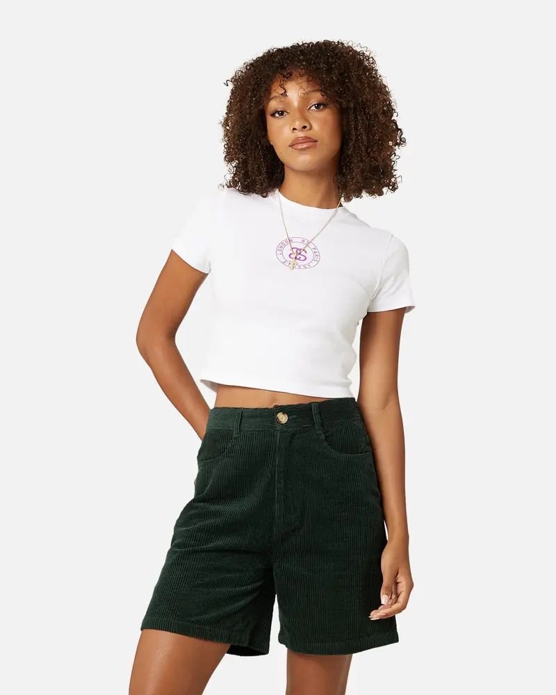 Stussy Women's Seal Rib T-Shirt White 1
