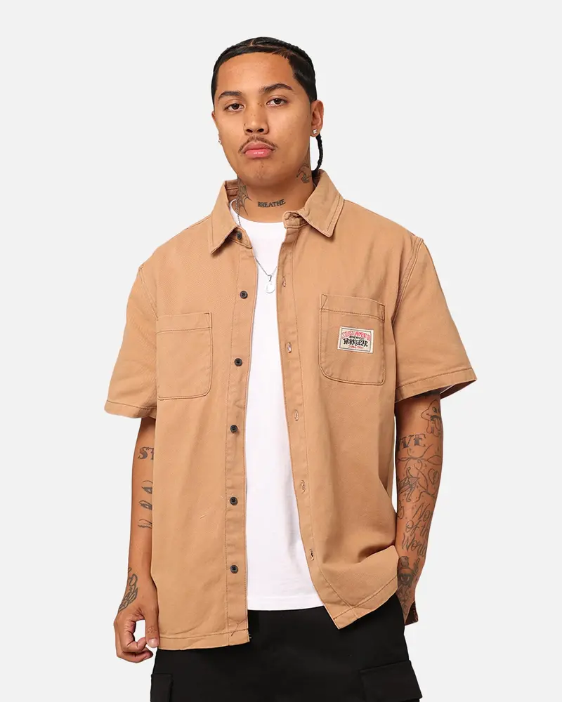 Stussy Workgear Denim Shirt Pigment Almond 1