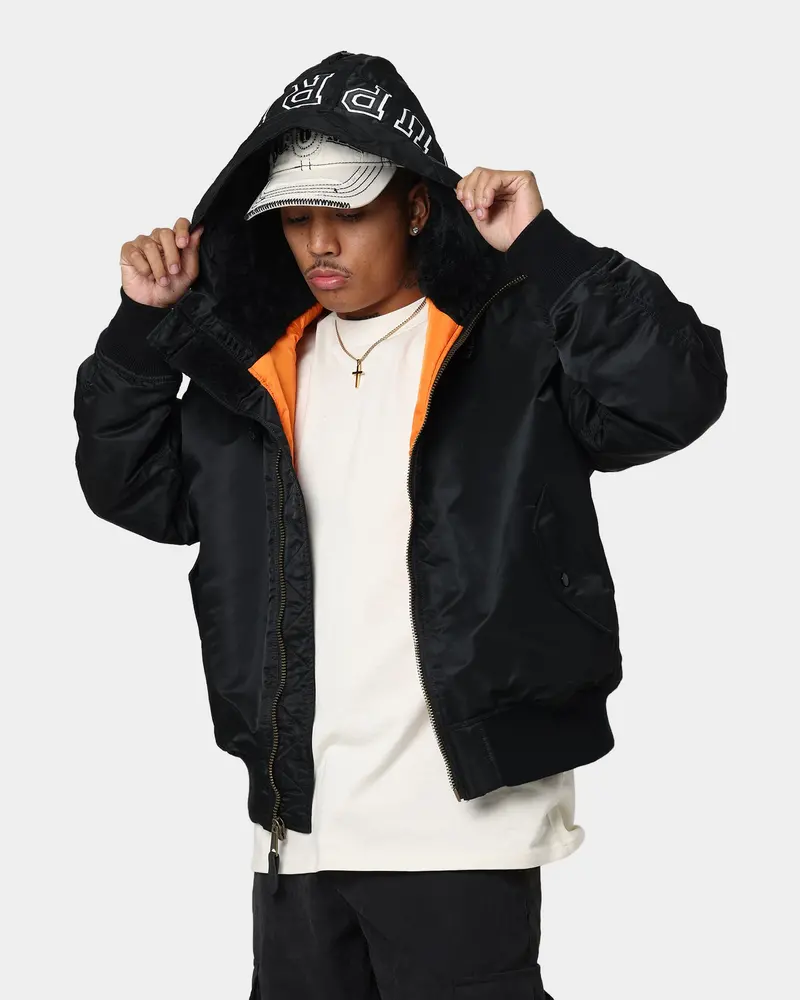 Supreme Hooded Ma-1 Jacket Black 1