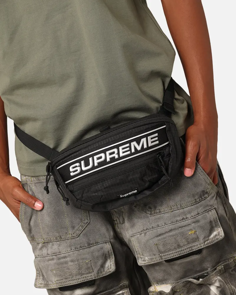 Supreme Logo Waist Bag Black 1