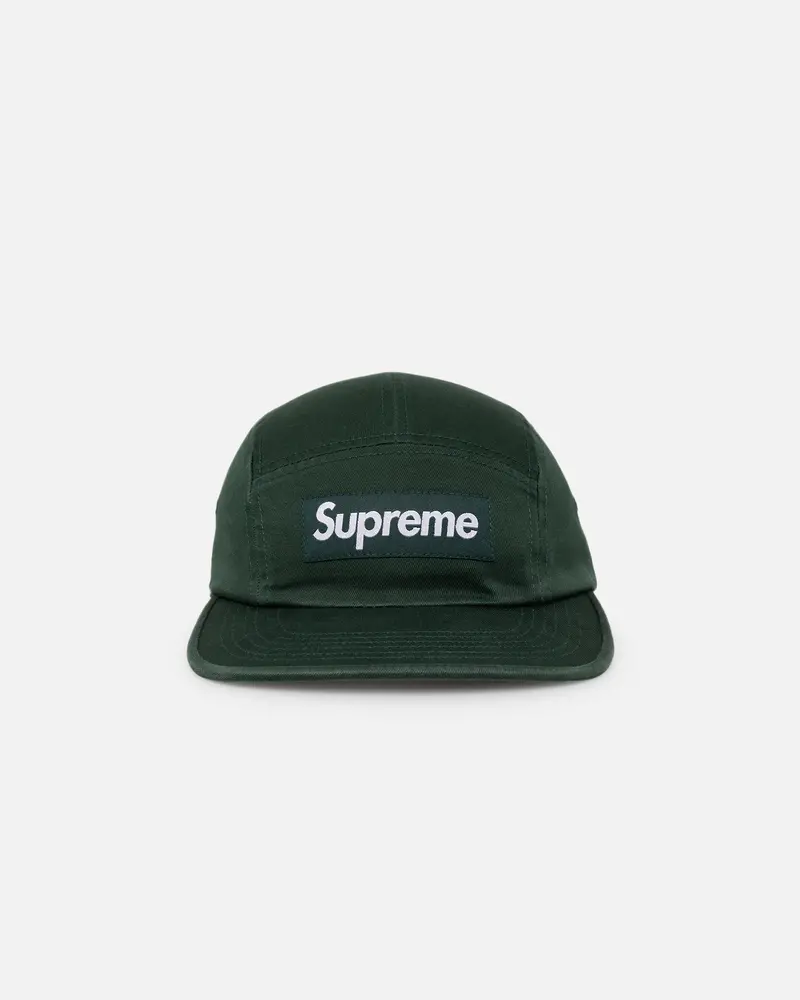 Supreme Washed Chino Twill Camp Cap Green 1