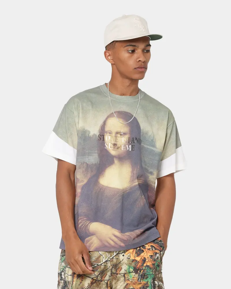Supreme X Stone Island T-Shirt Print 1