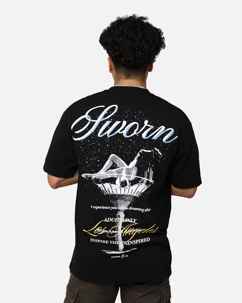 Sworn To Us Martini T-Shirt Black 1