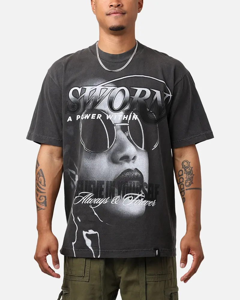 Sworn To Us Power T-Shirt Washed Black 1