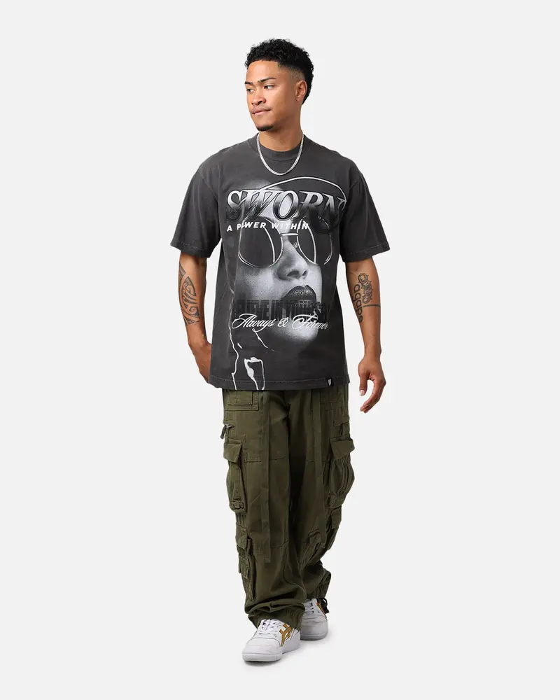 Sworn To Us Power T-Shirt Washed Black 3