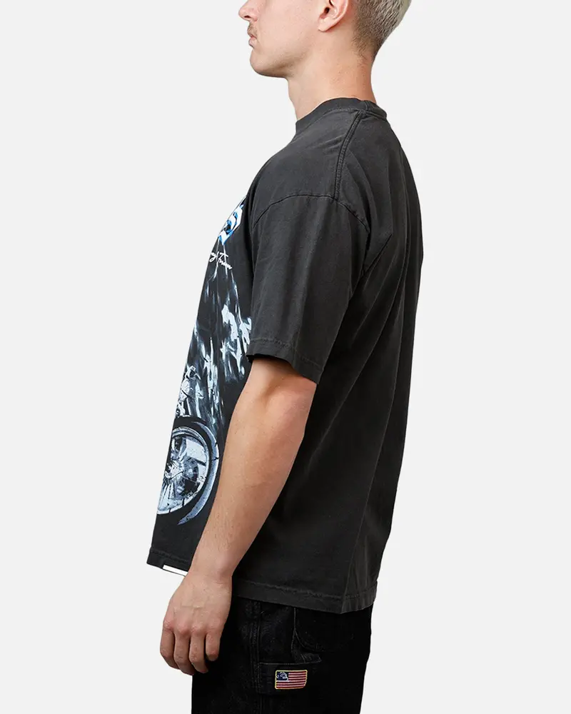 Sworn To Us Ride Strong 'Outlaw Spirit' T-Shirt Washed Black 5
