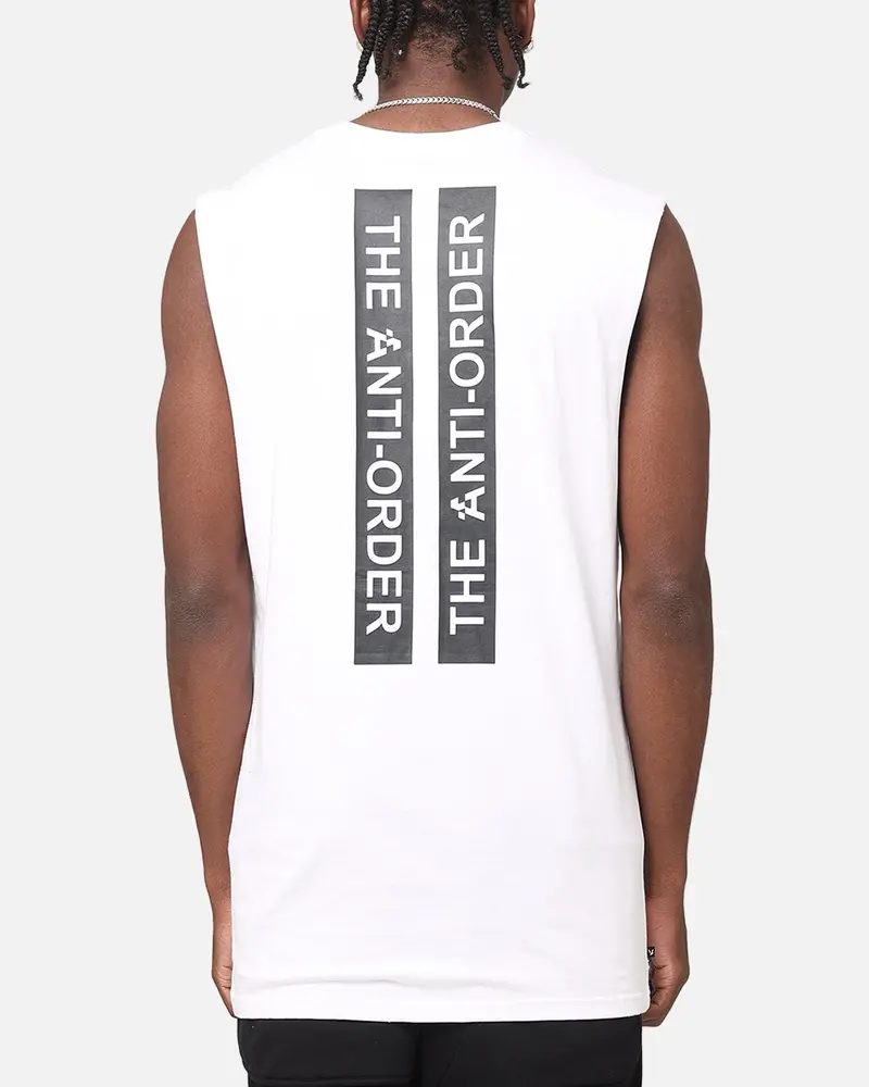The Anti Order A Logo Merch Oversized Muscle T-Shirt White/Black 1