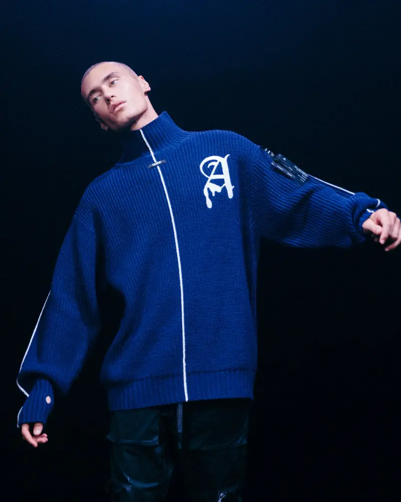 The Anti Order Affiliated High Neck Sweater Dark Navy/White 1
