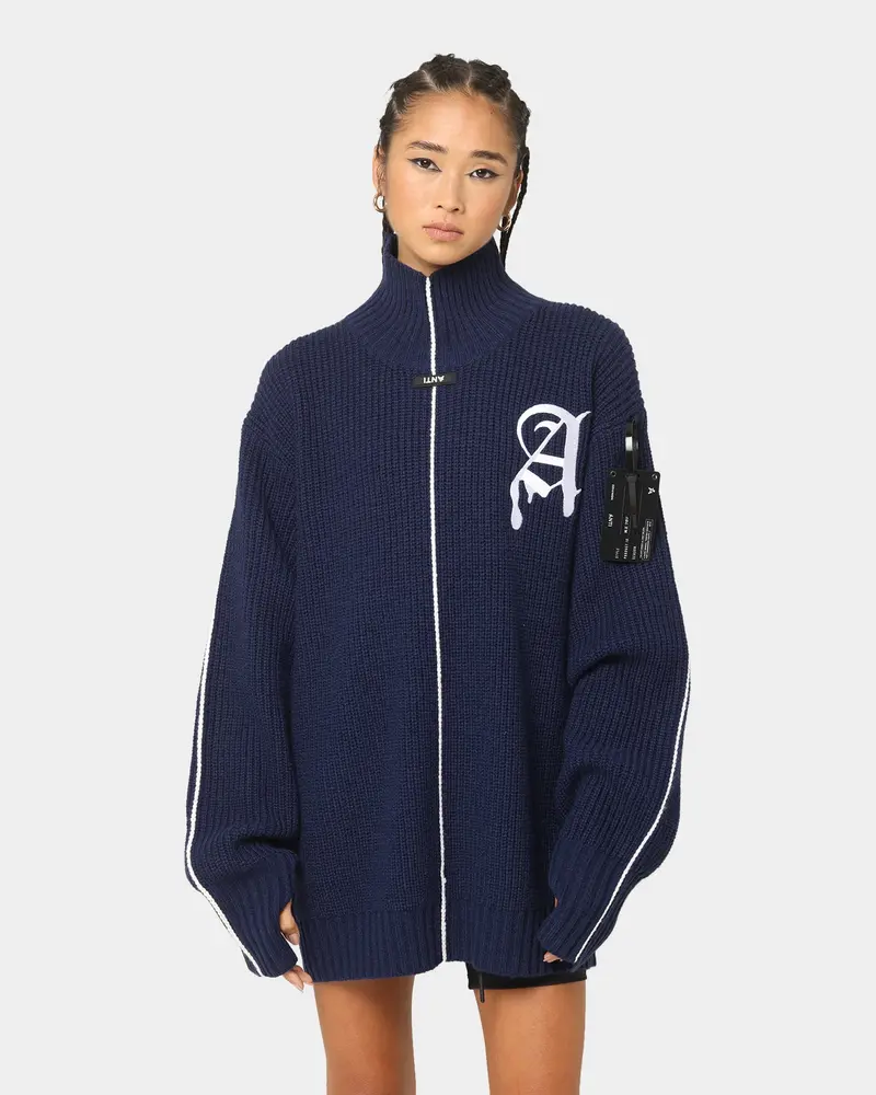 The Anti Order Affiliated High Neck Sweater Dark Navy/White 1