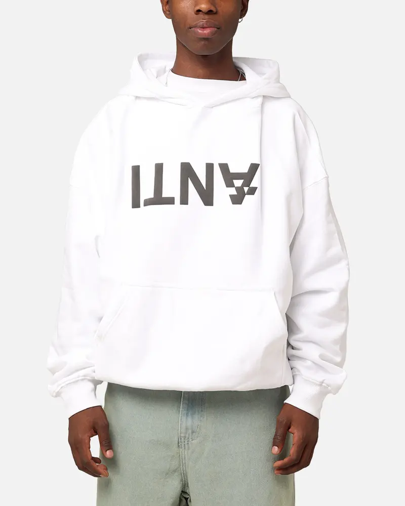 The Anti Order Anti Logo Boxy Hoodie White 1