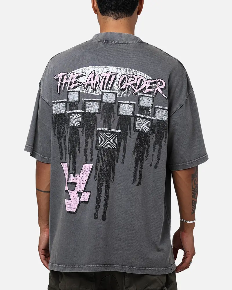 The Anti Order Brainwashed Mock T-Shirt Washed Charcoal 1