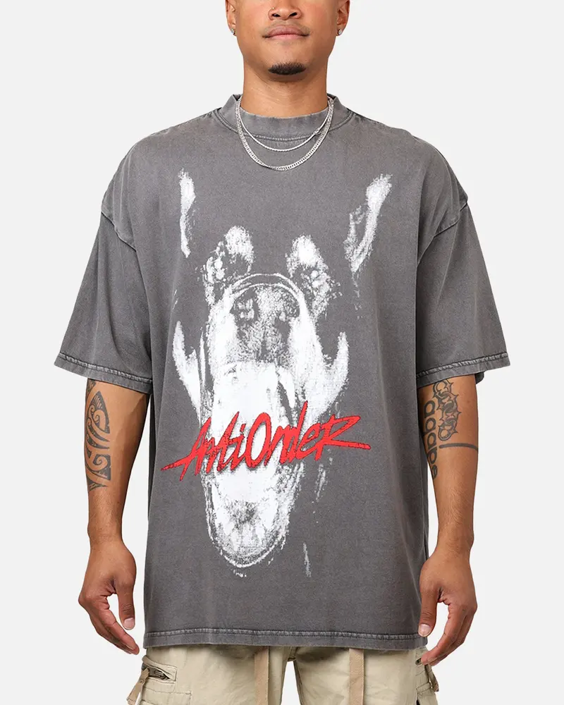 The Anti Order Dog Pound T-Shirt Washed Charcoal 1