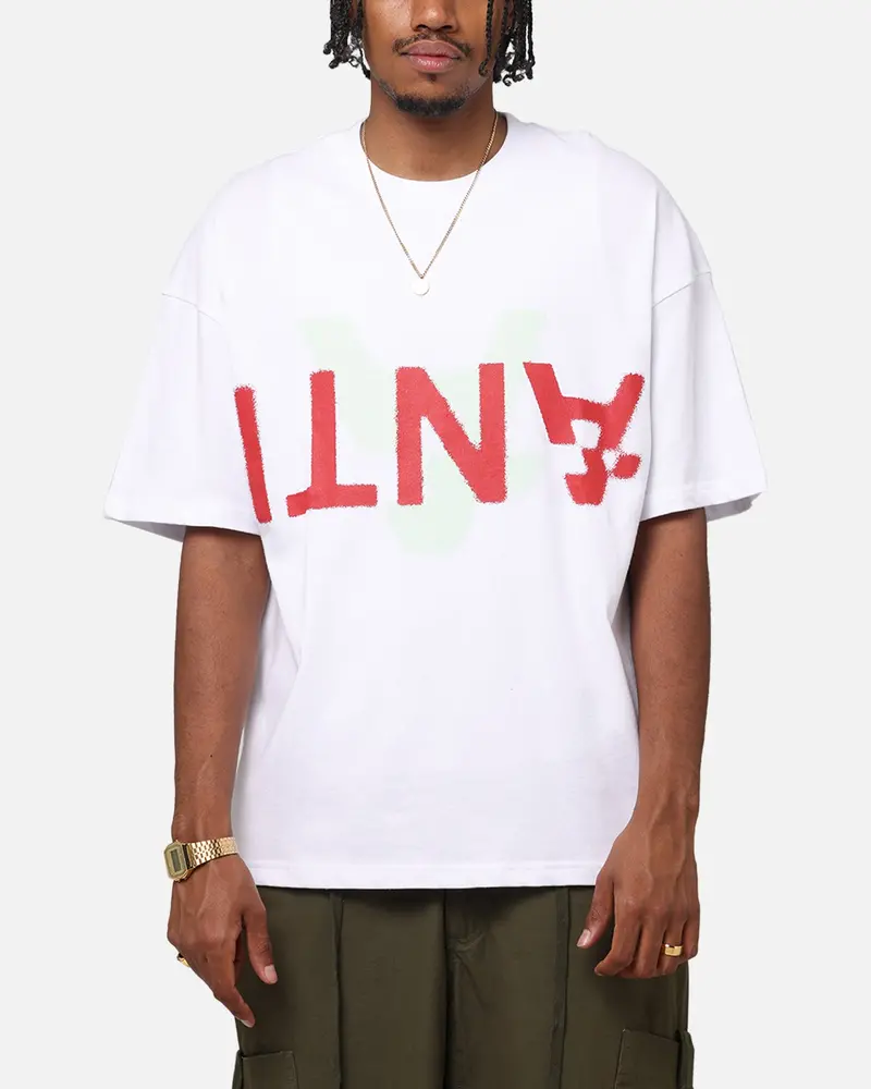 The Anti Order Echo Spray Drop Shoulder T-Shirt White 1