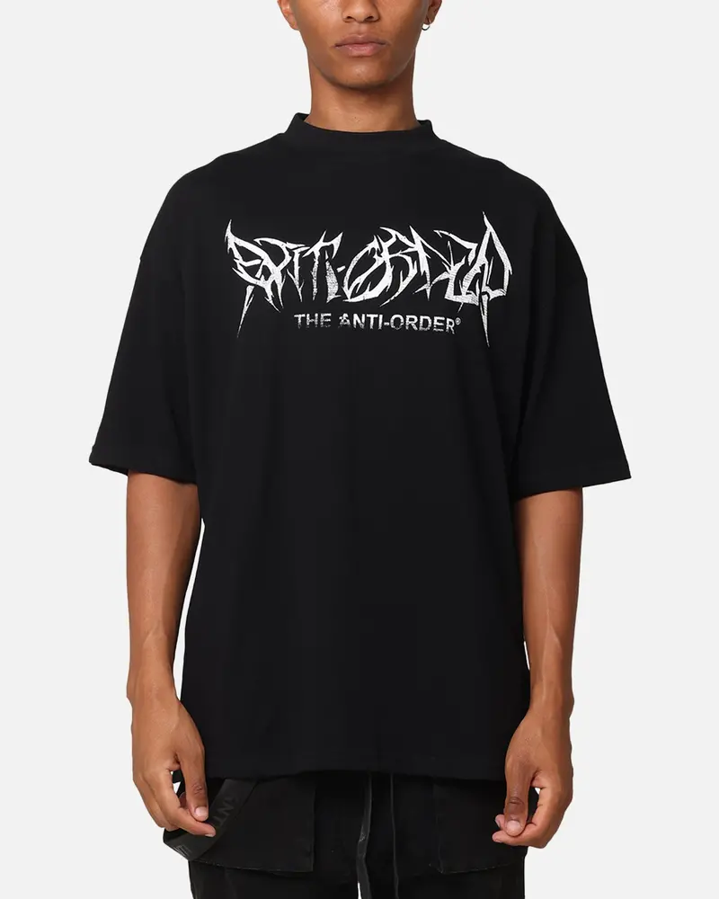 The Anti Order Ghxst Mock Neck T-Shirt Black 1