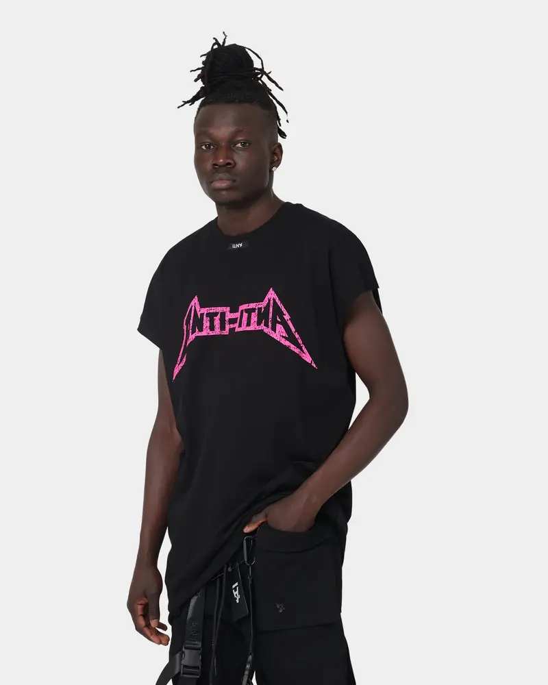 The Anti Order Heavy Metal Bat T-Shirt Black/Pink 1