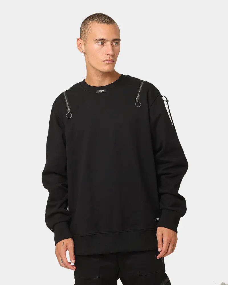 The Anti Order Man Made Zipper Crewneck Black/3M 1