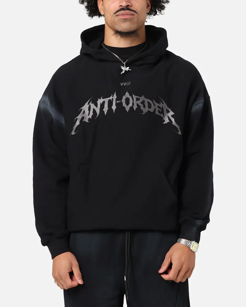 The Anti Order Mosh Boxy Hoodie Sunfade Black/Grey 1