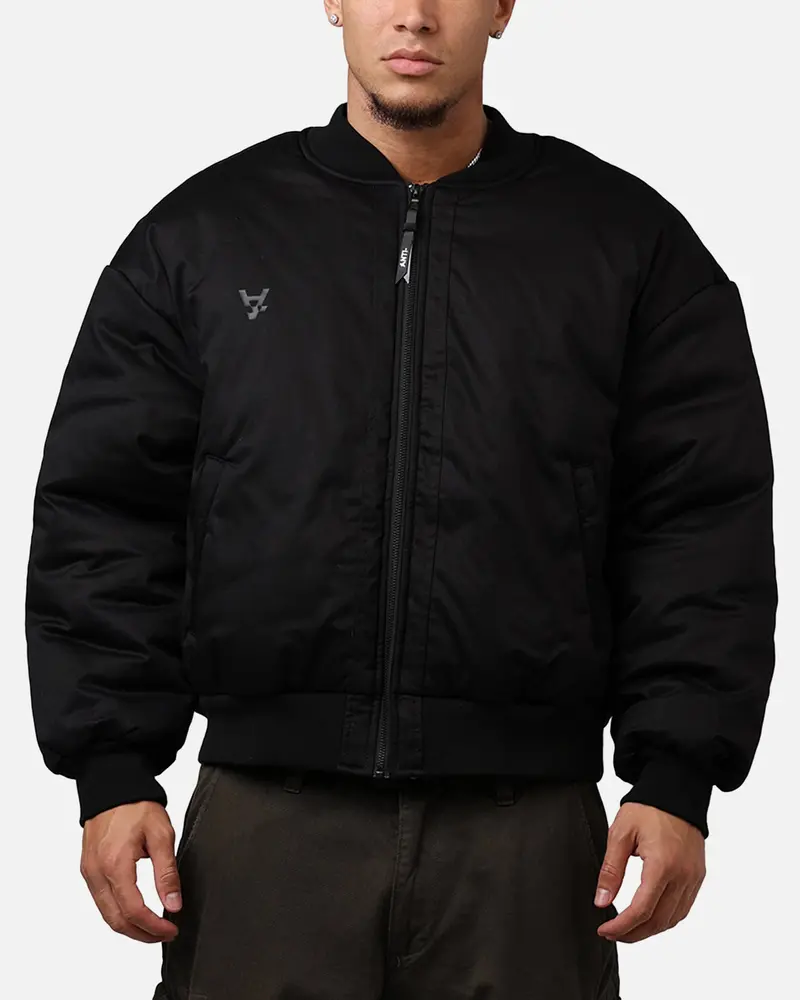 The Anti Order Oversized Cropped Bomber Jacket Black 1