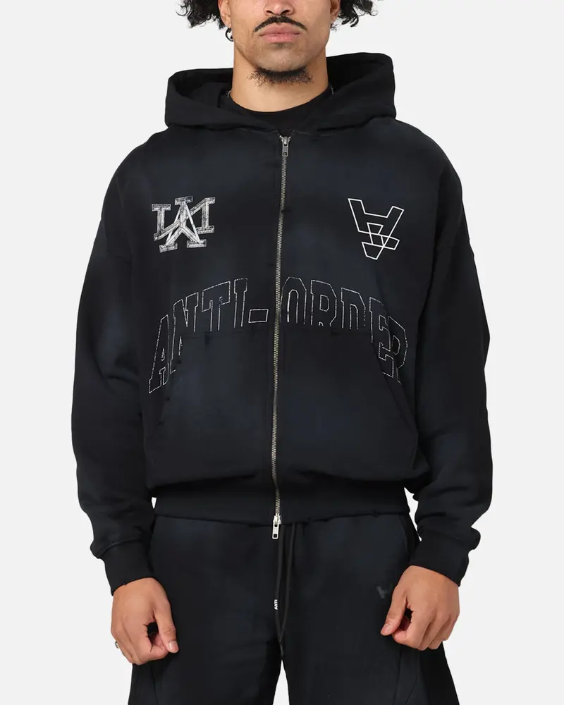 The Anti Order Post Season Zip Hoodie Sunfade Black 1